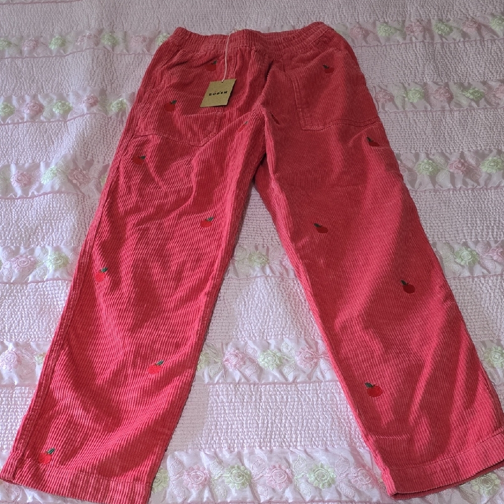 Mini Boden Cherry Corduroy Pants